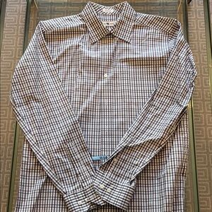 Men's Checkered Shirt - Blue and White